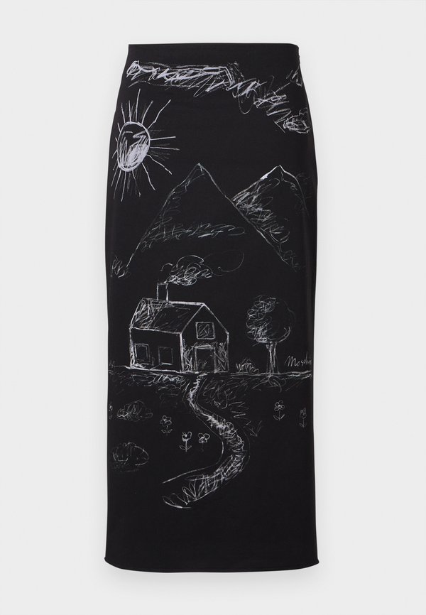 CHALK DRAWINGS - Pencil skirt - fantasia nero4