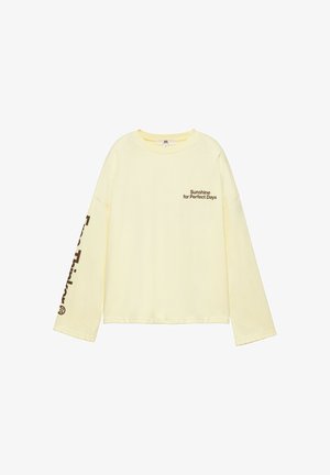 PULL&BEAR, SUN GRAPHIC - T-SHIRT - Langarmshirt - yellow