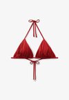 SHINY SATIN TRIANGLE - Top de bikini - red