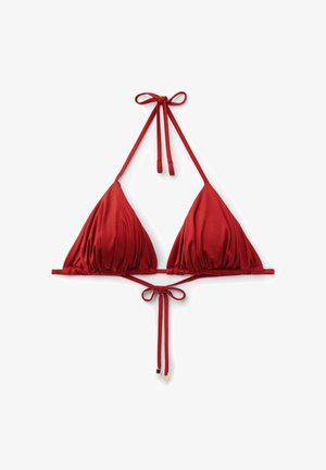 Calzedonia, SHINY SATIN TRIANGLE - Bikinitop - red