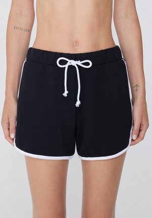 MIT PASPELIERUNG - Pantaloni sportivi - Black