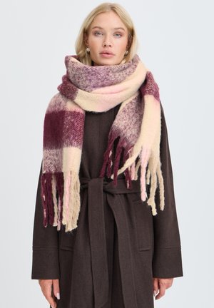 b.young, BYWIBKE SCARF - Bufanda - fig pink check scarf