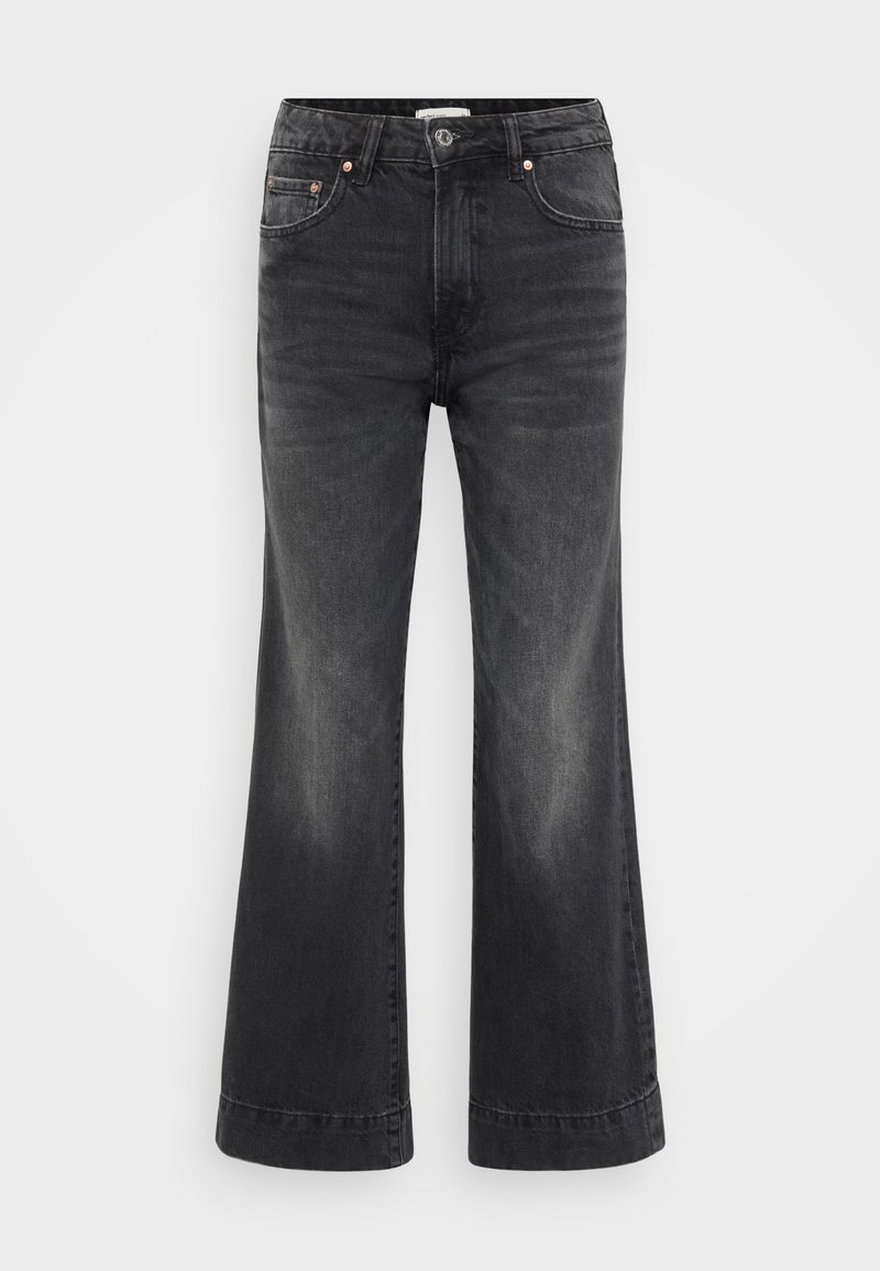 Gina Tricot Petite Flared Jeans zwart denim/blackdenim