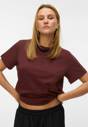 AWNAIMA SS O-NECK  - T-shirts basic - bitter chocolate