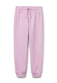 Helle rosa Sweatpants aus weichem Stoff, mit einem elastischen Bund und verstellbarem Kordelzug. Bündchen an den Knöcheln für eine bequeme Passform.