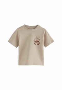 Next SHORT SLEEVE - Triko s potiskem - neutral babyccino