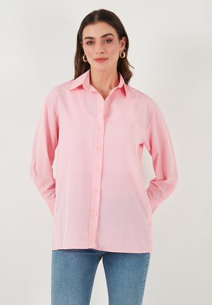 LELA Nööpidega pluus - pink melange