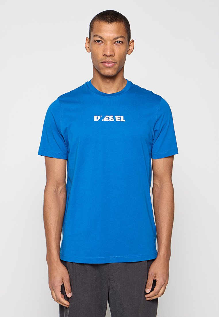Diesel T-shirt print blauw