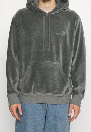 Mikina s kapucí - mottled dark grey