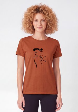 watapparel, SELF LOVE - T-Shirt print - heritage brown