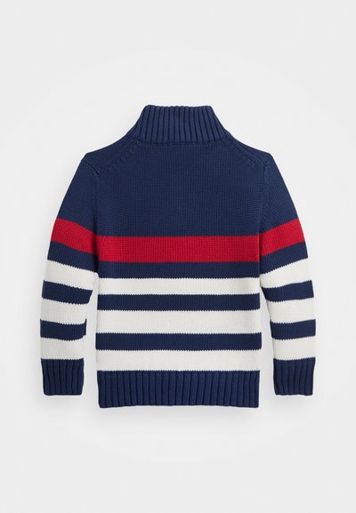 Polo Ralph Lauren STRIPED COTTON QUARTER ZIP JUMPER - Strikkegenser - multi-coloured