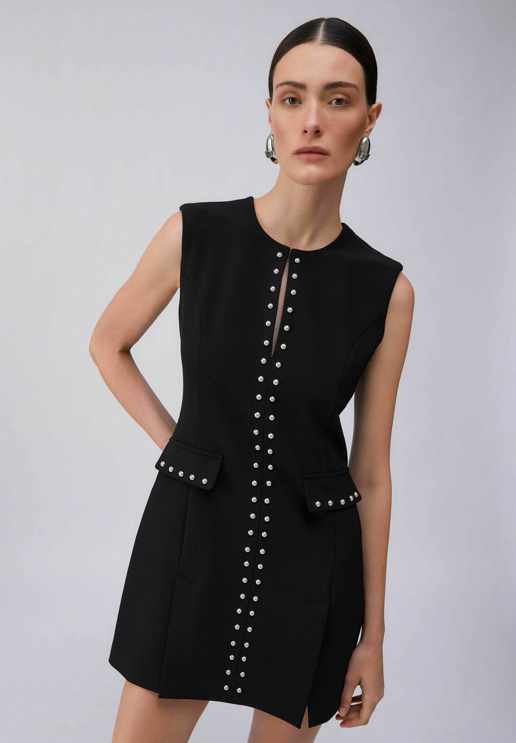 black dress studs Stenströms Black Mother of Pearl Shirt Studs | Black | Solid | Men