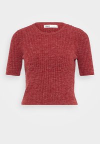 ONLY Petite Jednoduché tričko - mottled bordeaux