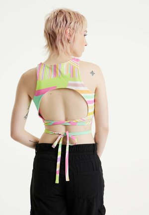 House of Holland STAR PRINT CROP WITH OPEN BACK - Top - multi-coloured