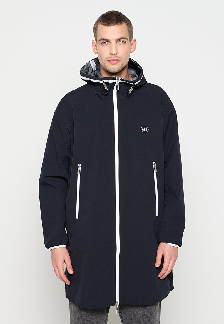 Armani Exchange Halflange jas donkerblauw