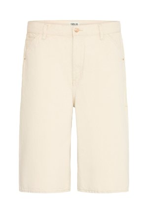 Solid, SDTOMMY STRAIGHT LEG - Short en jean - oatmeal