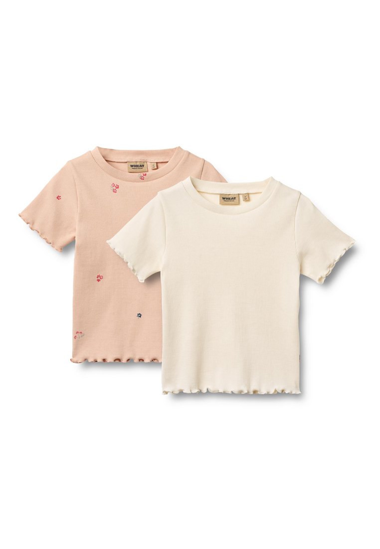 Wheat T-shirt print donkerroze Wheat T-shirt print donkerroze