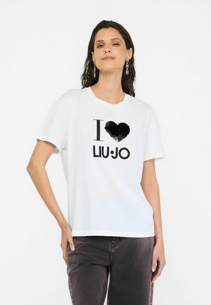 LIU JO WITH APPLIQUÉS - T-shirt print - white