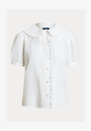 Polo Ralph Lauren, RUFFLE TRIM COTTON VOILE BLOUSE - Gombos blúz - white