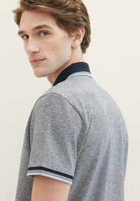 TOM TAILOR Piké - navy white two tone pique