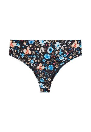 Zizzi, GEBLÜMTE BRAZILIAN-BIKINIHOSE - Bas de bikini - blau
