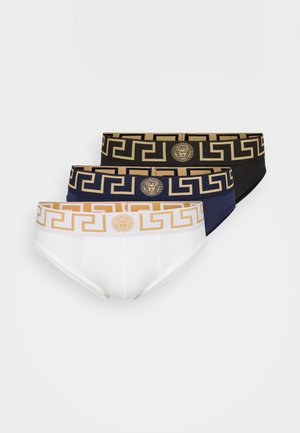 Versace UNDERPANTS TOPEKA NEW LOGO 3 PACK - Slip - black/dark blue/white