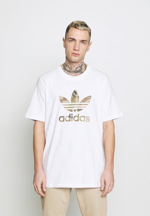 adidas Originals CAMO INFILL TEE - T-Shirt print - white/wild pine