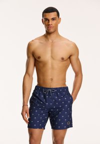 Shiwi REGULAR FIT PALM - Plavecké šortky - dark navy