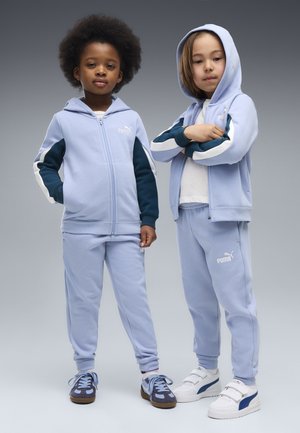 Puma, ESSENTIALS COLOURBLOCKED TRAININGSANZUG MIT KAPUZE UNISEX SET - Tuta - chambray blue
