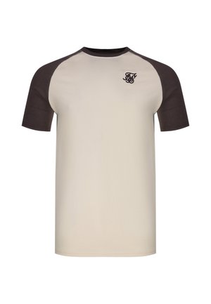 SIKSILK, RAGLAN - Printtipaita - ecru brown