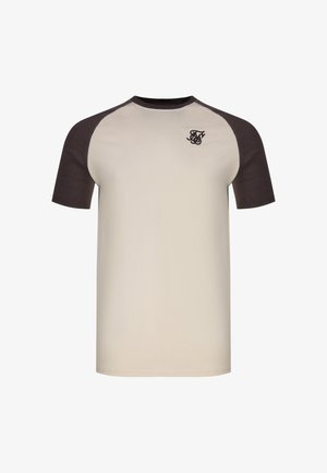 SIKSILK, RAGLAN - Printtipaita - ecru brown