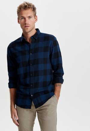 GUDMUND LS CHECKED NOOS - Camicia - dark blue, anthracite