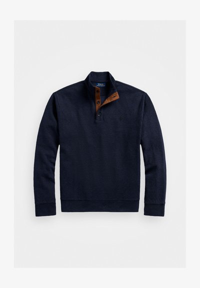 Polo Ralph Lauren HERRINGBONE PRINT LUXURY JERSEY PULLOVER - Topper langermet - winter navy heather