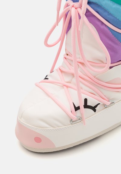 Moon Boot ICON UNICORN - Snörstövlar - white/multi-coloured