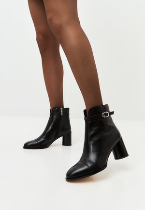 BLOCK HEEL - Botine cowboy/biker - black