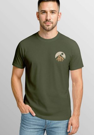 LOGO GEBIRGE NATURMOTIV OUTDOOR FASHION - T-Shirt print - army