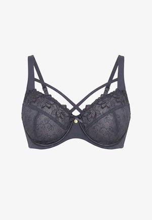 Ulla Popken, Beugel BH - dark grey
