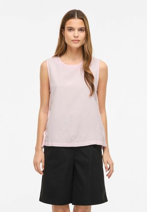 VILA VIPRISILLA O-NECK S/L TIE TOP/VOL/R - Blouse - cherry blossom