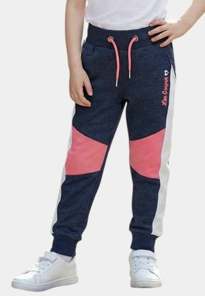 Lee Cooper, LEE COOPER - PANTALON DE JOGGING IMPRIMÉ LEE COOPER EN COTON - Pantaloni sportivi - marine