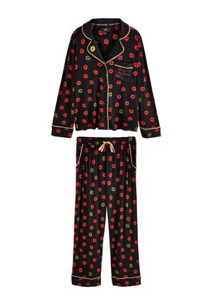 Rockett St George, SET REGULAR FIT - BUTTON THROUGH - Nachtwäsche Set - black red lips