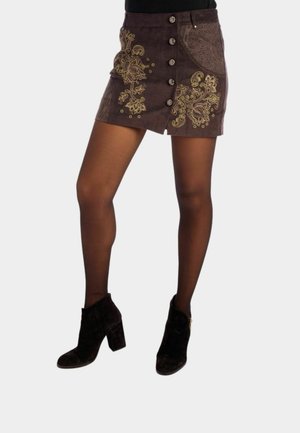 Koroshi FAL LOWWAIST - Minigonna - marron  brown
