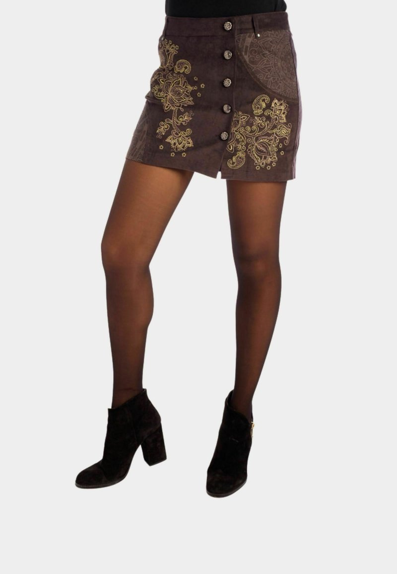 Koroshi FAL LOWWAIST - Minisukňa - marron  brown