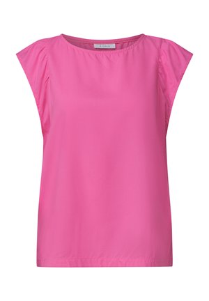 Street One Studio, DROP-SHOULDER BLOUSE SHIRT WITH ROUND NECK - Pusero - simply pink