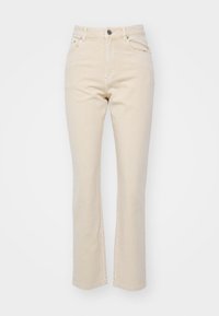 PANTS WITH BACK LOGO PRINT - Straight leg jeans - oat
