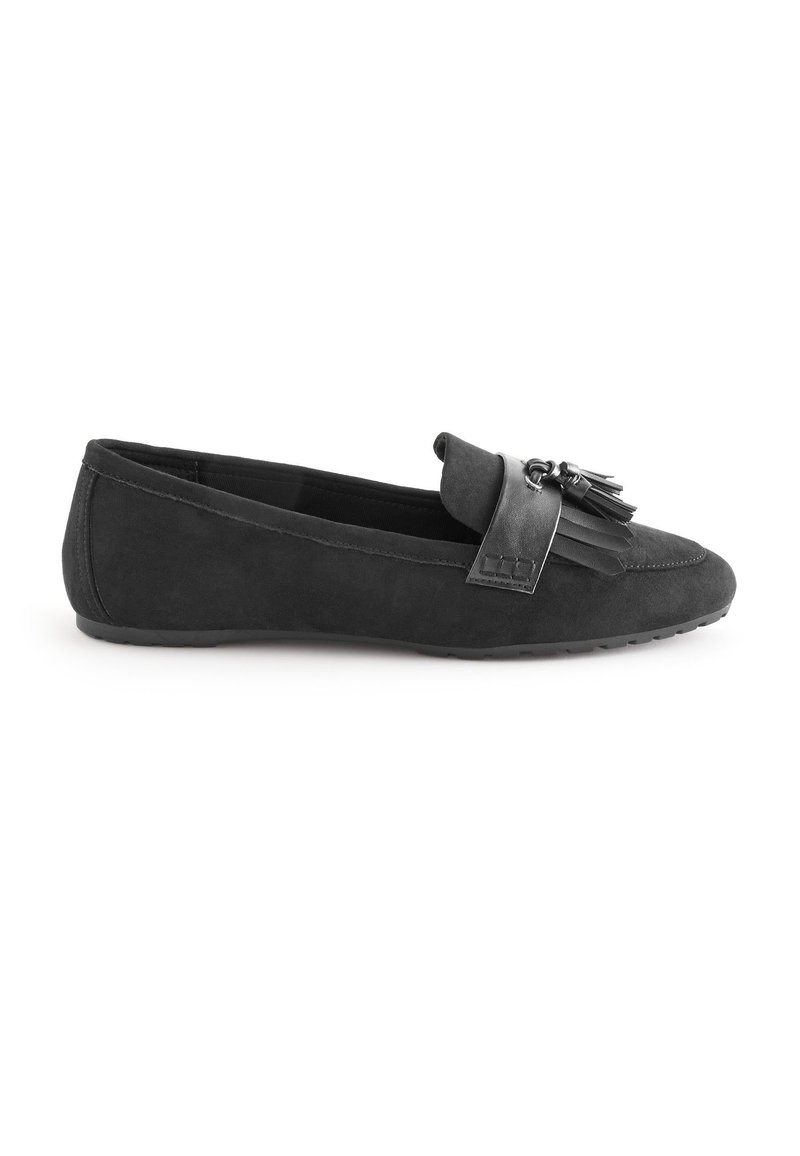 Next WIDE FIT FOREVER COMFORT CLEATED TASSEL LOAFERS - Slip-ins - black