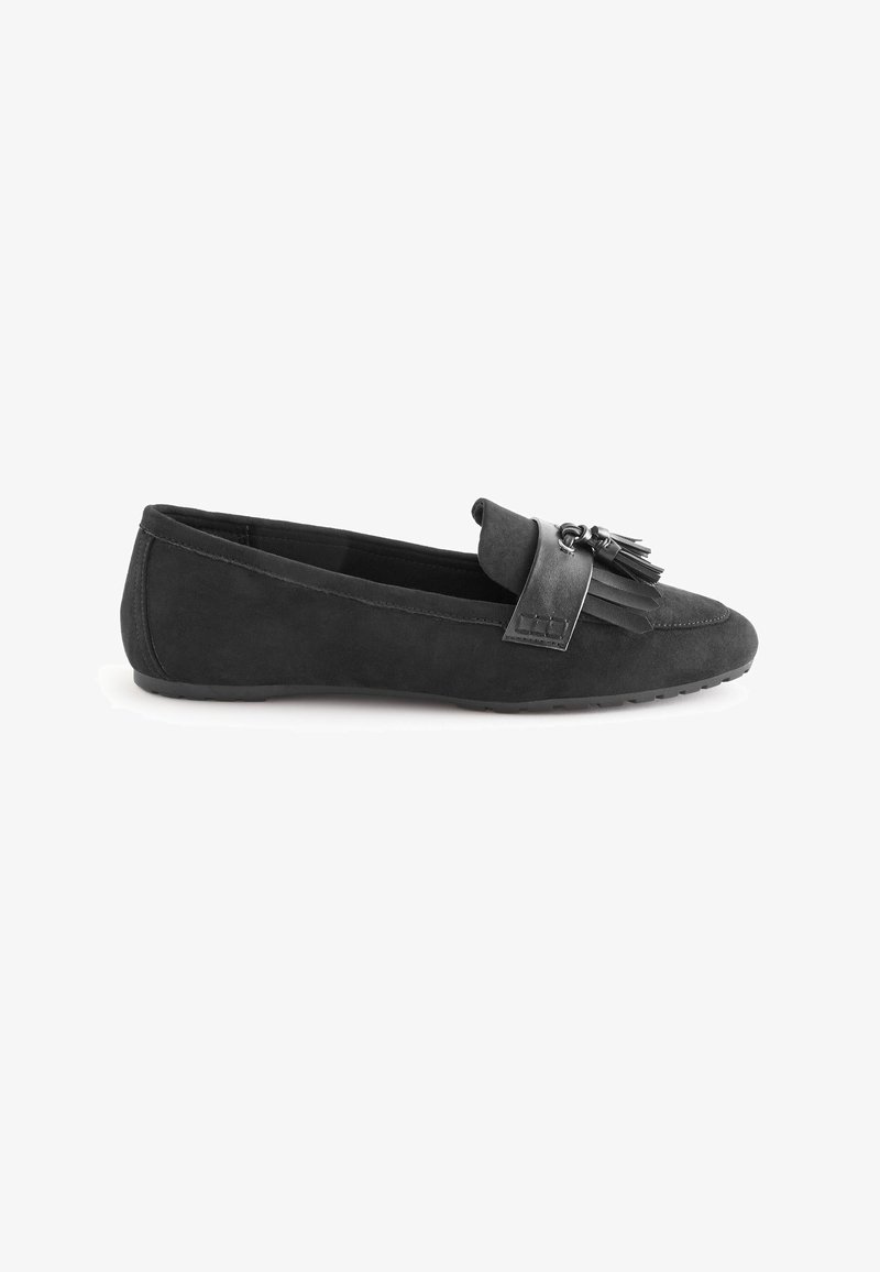 Next WIDE FIT FOREVER COMFORT CLEATED TASSEL LOAFERS - Polobotky - black
