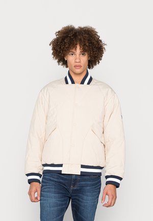Tommy Jeans DIAMOND QUILTED  - Bomber Jacket - smooth stone