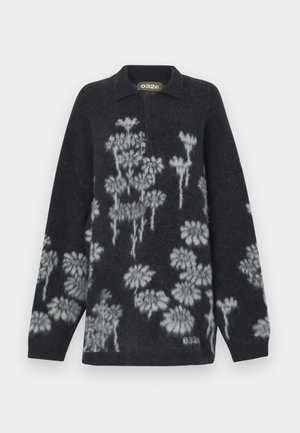 MELTING DAISIES - Pullover - black/ phosphor green