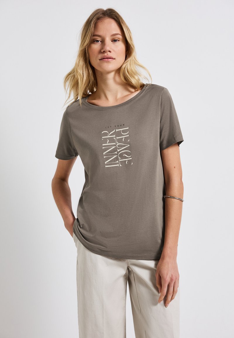 Street One - Print T-shirt - braun, Enlarge