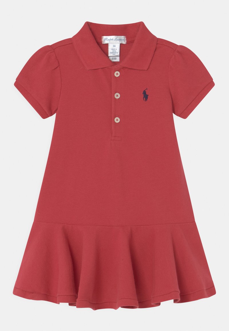 Polo Ralph Lauren BABY POLO DRESS Robe de jour chili pepper/hunter navy/rouge ZALANDO.FR